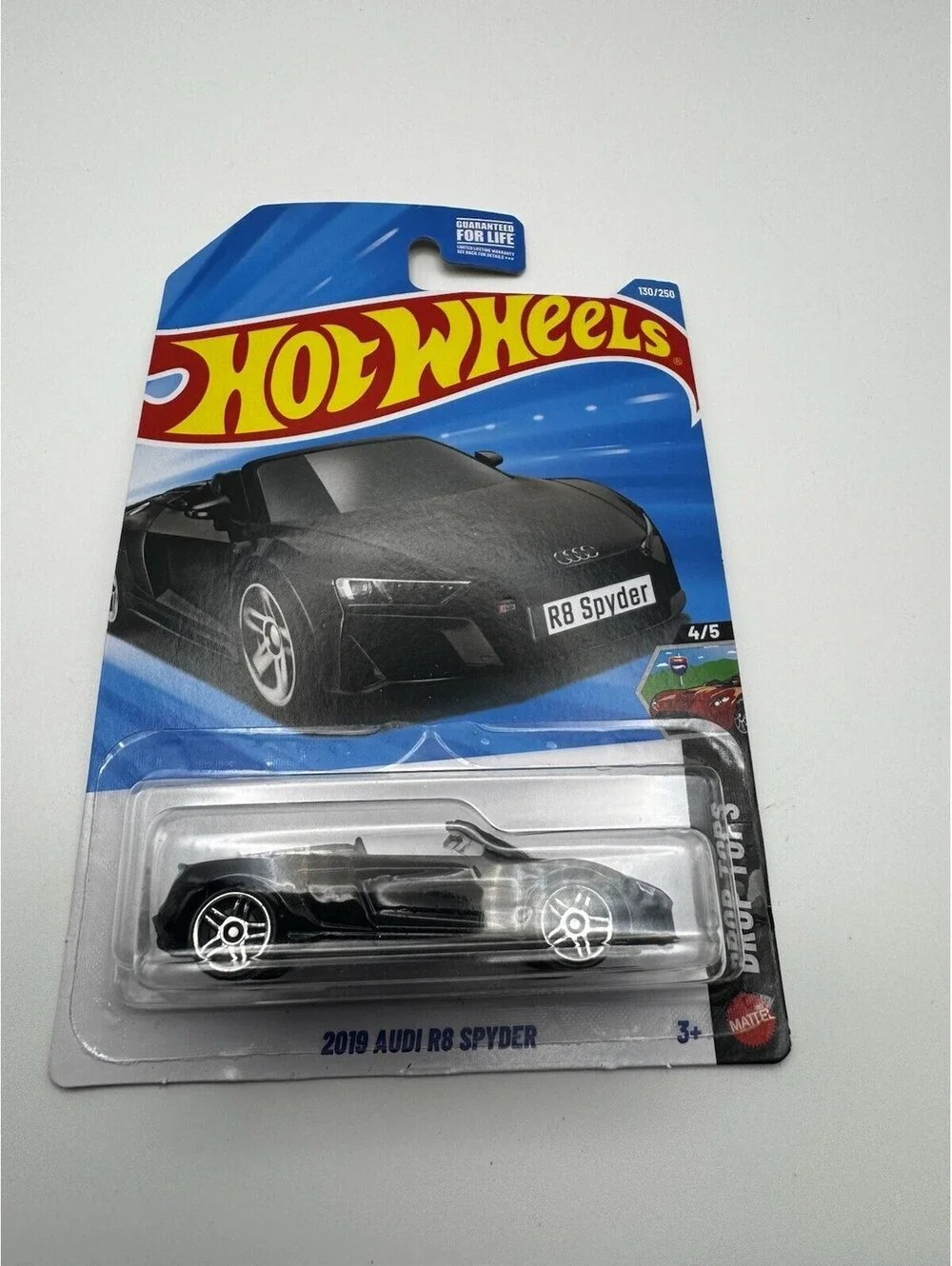 Hot Wheels 2019 Audi R8 Spyder Black 1:64 Drop Tops Diecast, Unopened